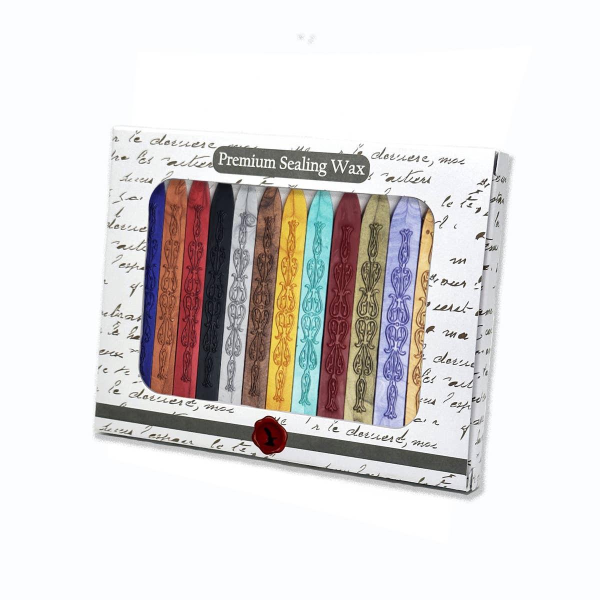 Premium  Sealing Wax Sticks with Wick-Assortm.PK/12-multi: Multi