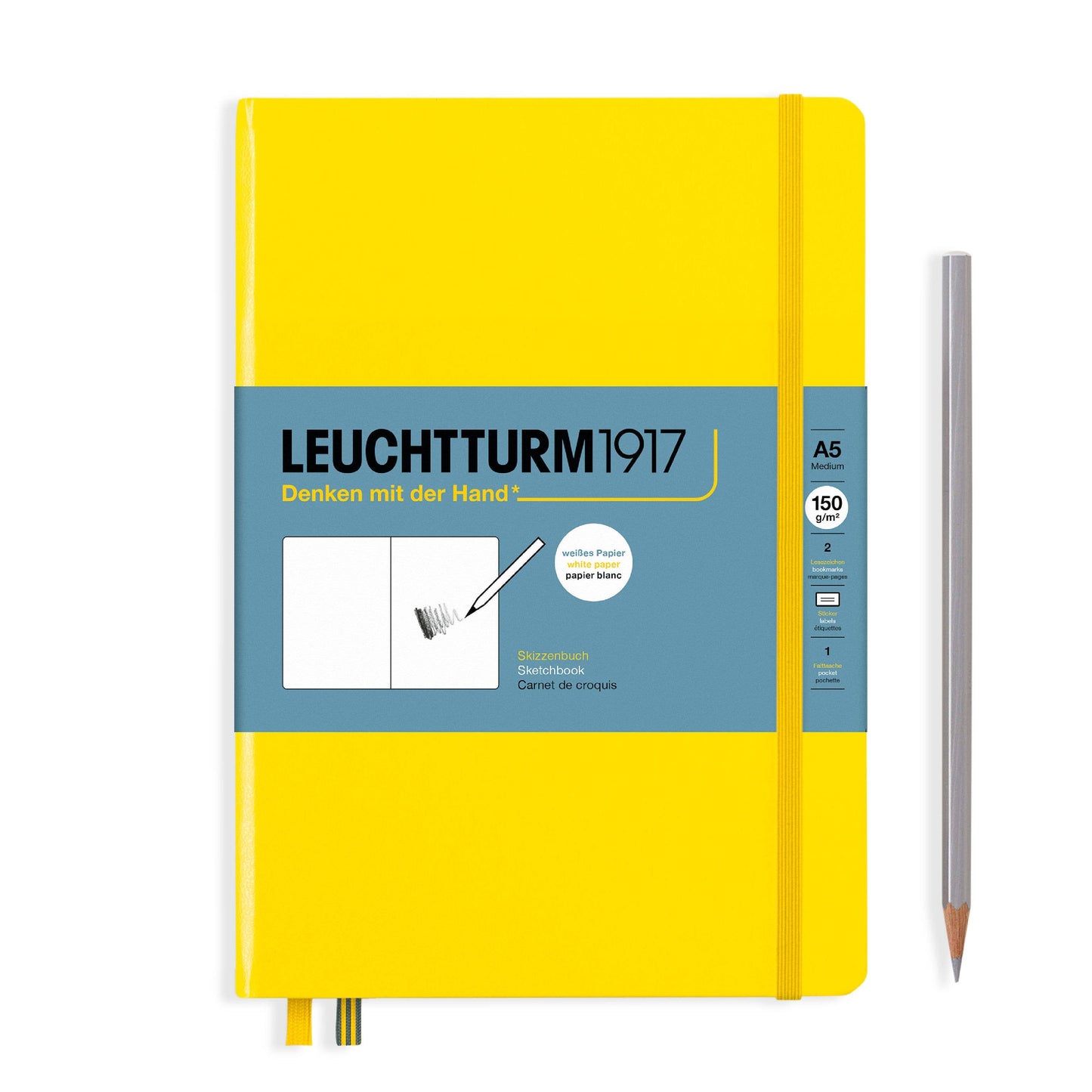 Sketchbooks - 150g/m² Paper Plain: Square / Lemon