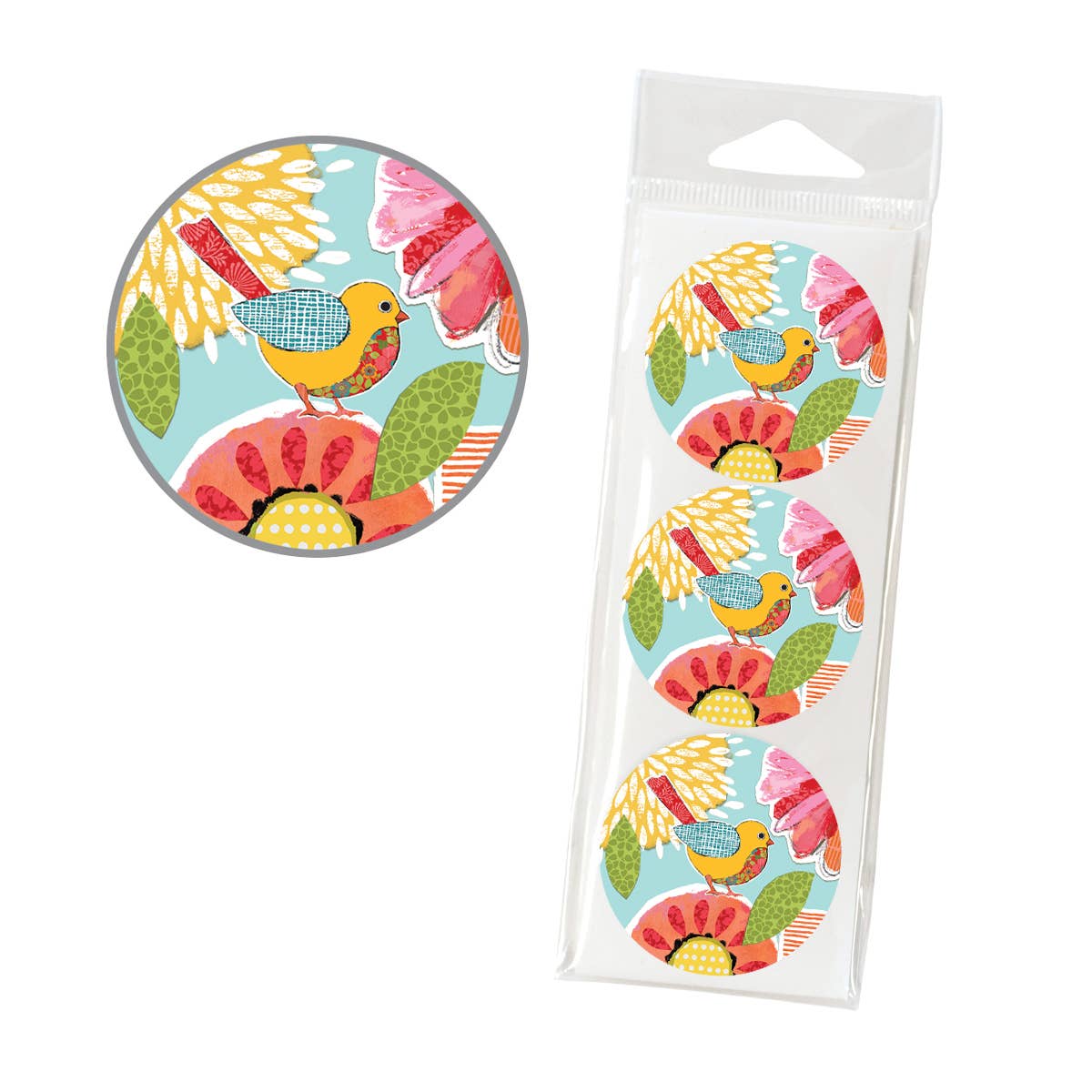 Envelope Seals - Bird on Flower