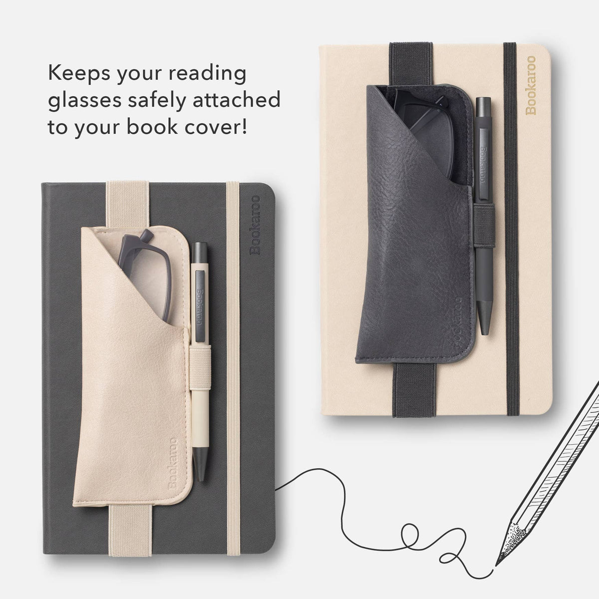 Bookaroo Glasses Case: Black