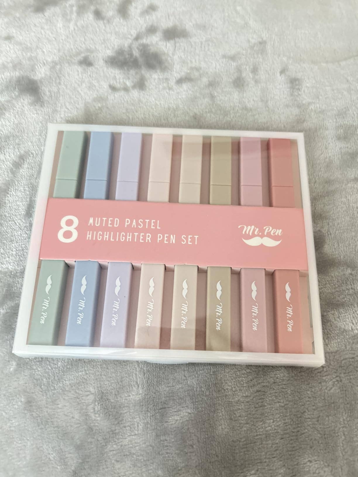 Aesthetic Highlighters, Pastel, 8 Pack: Morandi