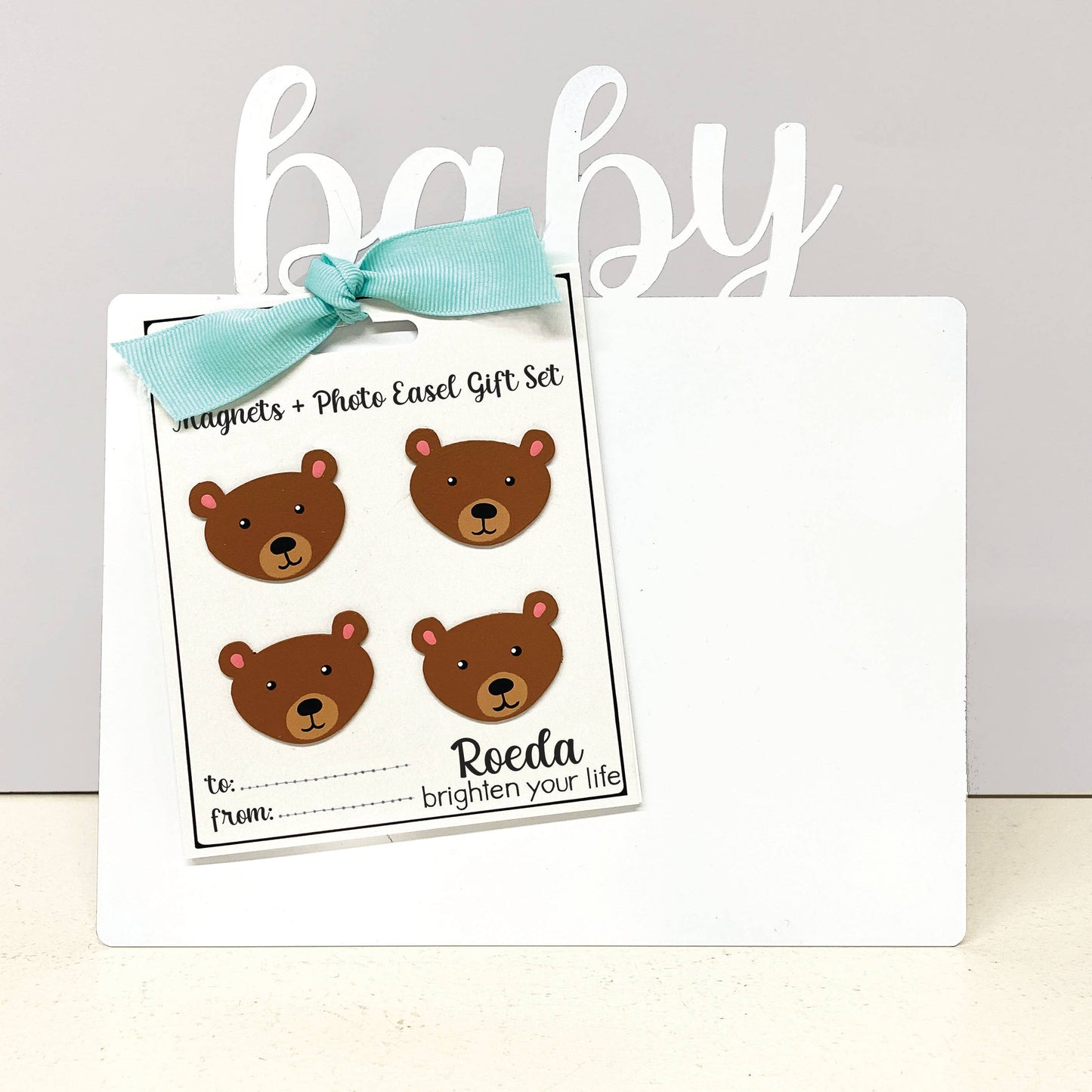 Baby Photo Easel Gift Bundle, Baby Shower