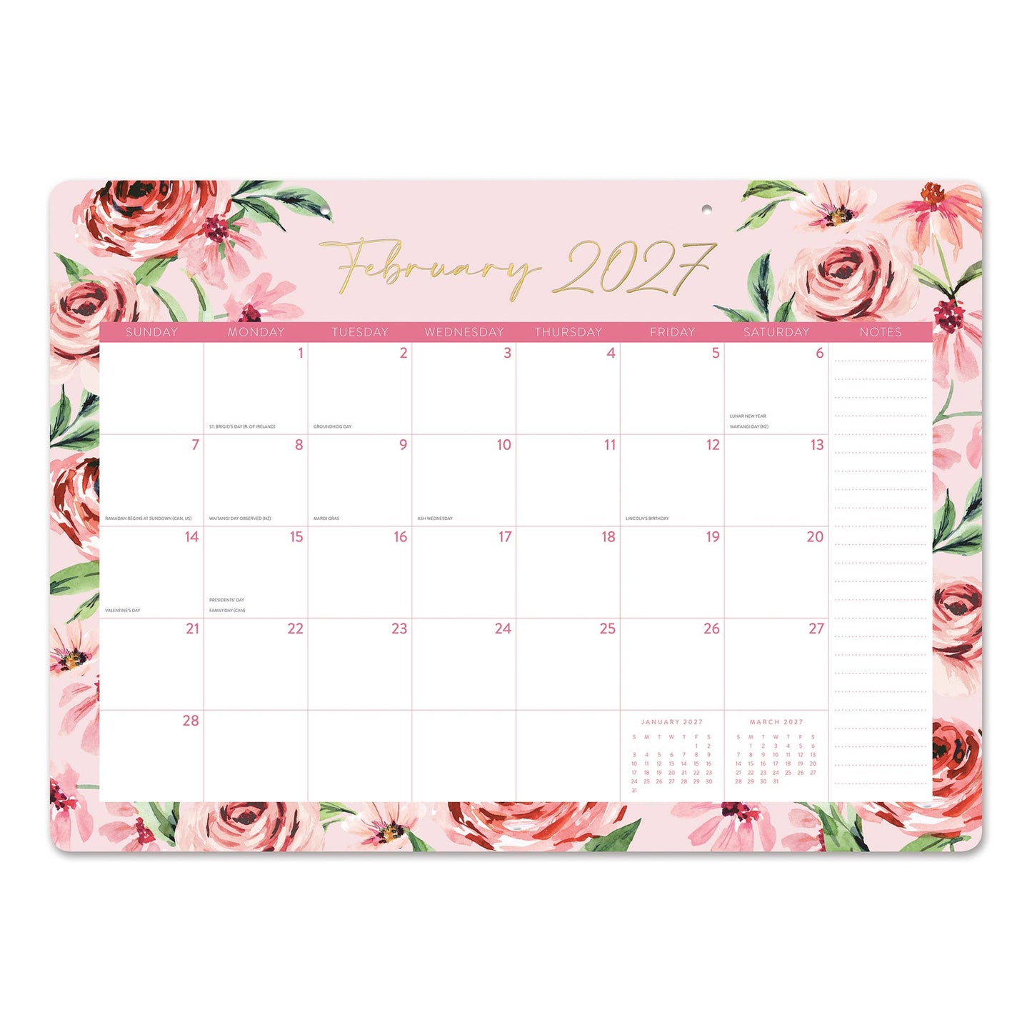 2027 Bella Flora Decorative Desk Blotter