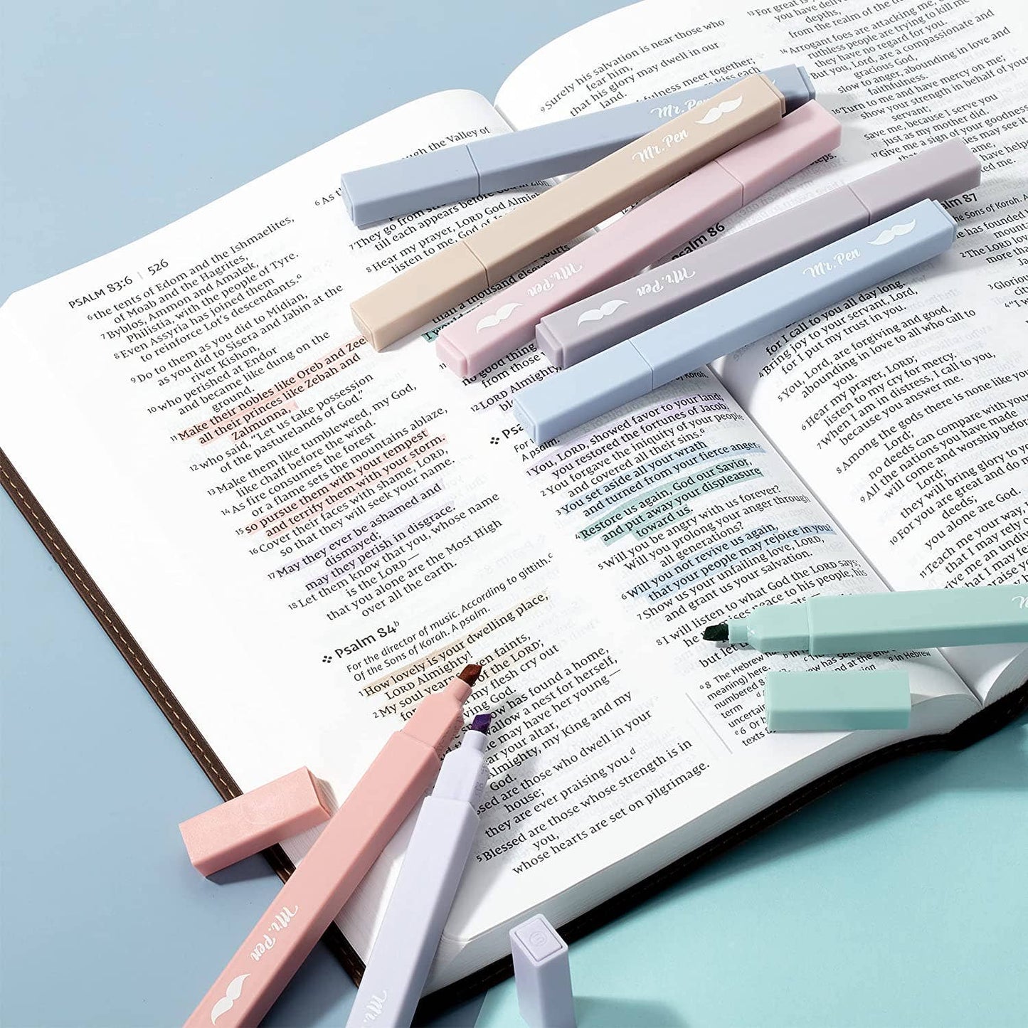 Aesthetic Highlighters, Pastel, 8 Pack: Morandi