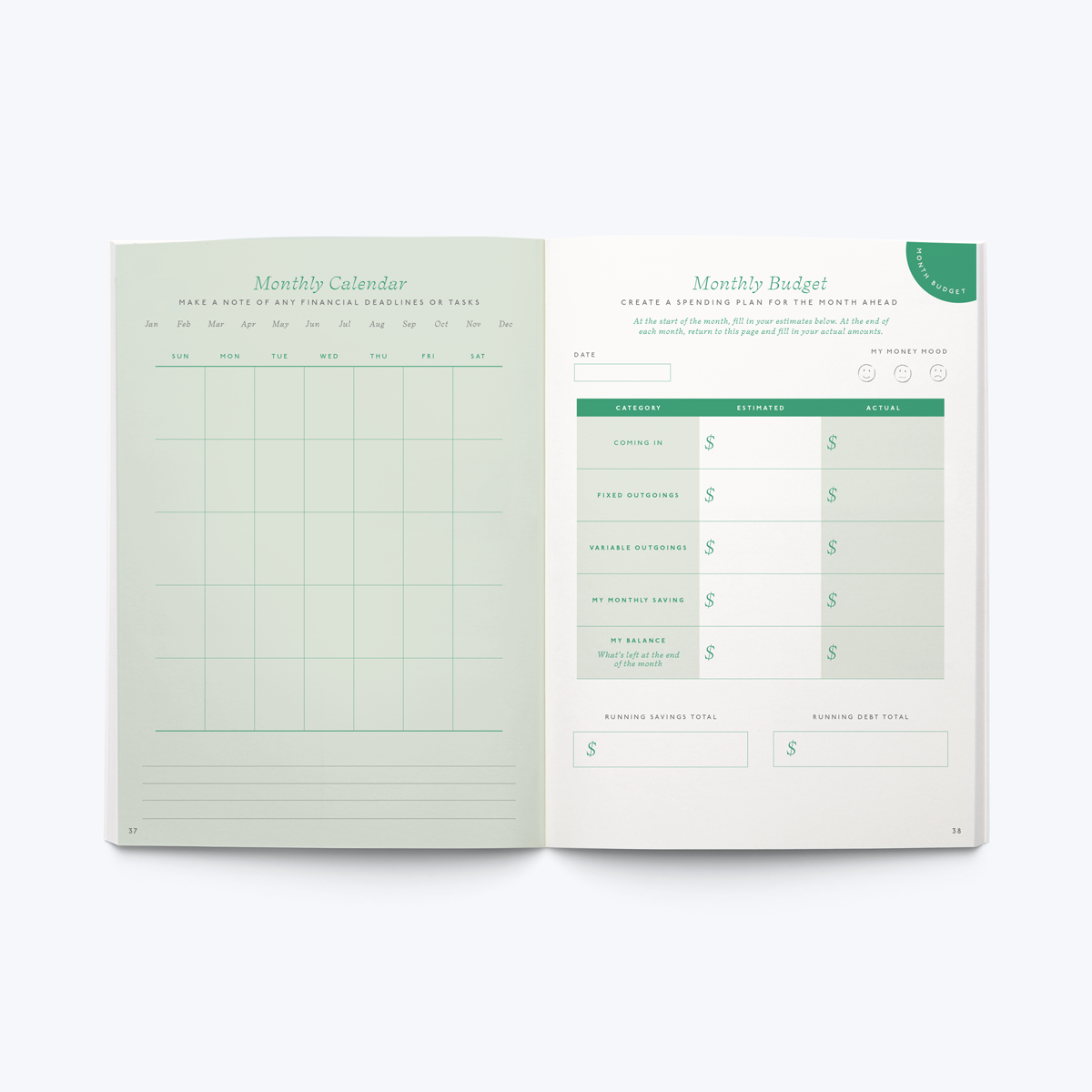Guided Finance Planner, Foiled A5 Hardcover - Shine