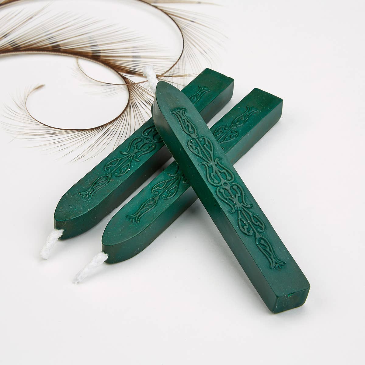 Sealing Wax Sticks with wick 3PK- 25+ colors: Chocolate/Gold/Moss Green