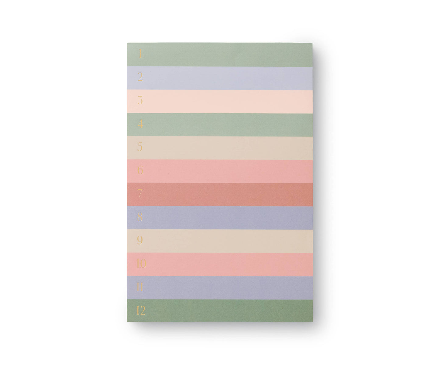 Muted Numbered Color Block Memo Notepad