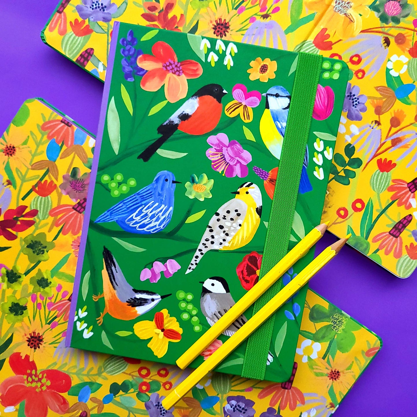 Birdhaven A5 Hardback Journal with elastic