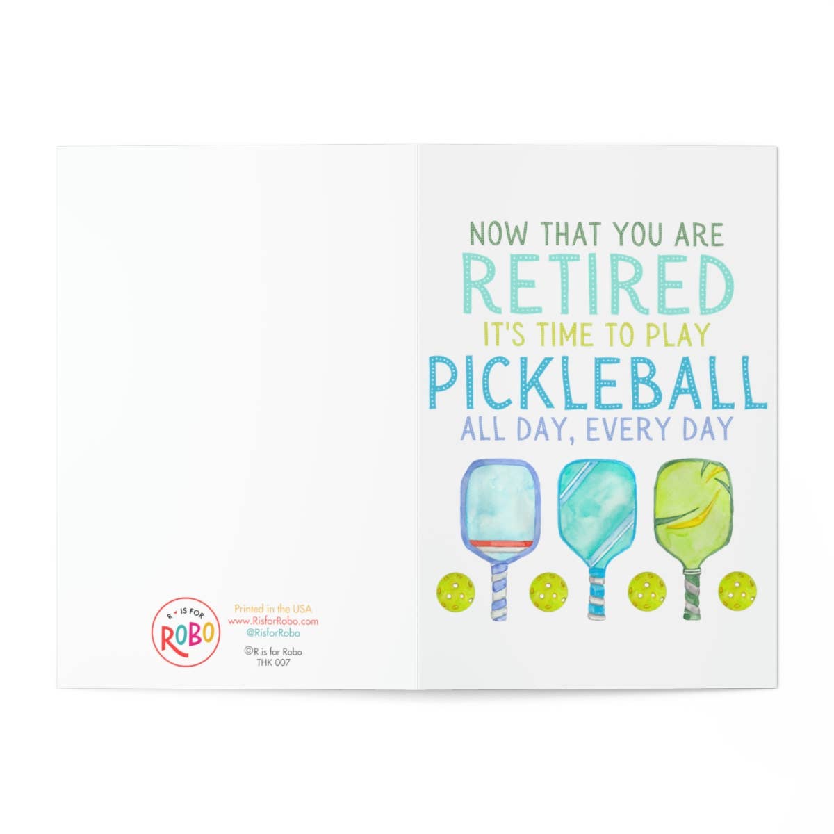 Pickleball Retirement Card - Funny Going Away Greeting Cards