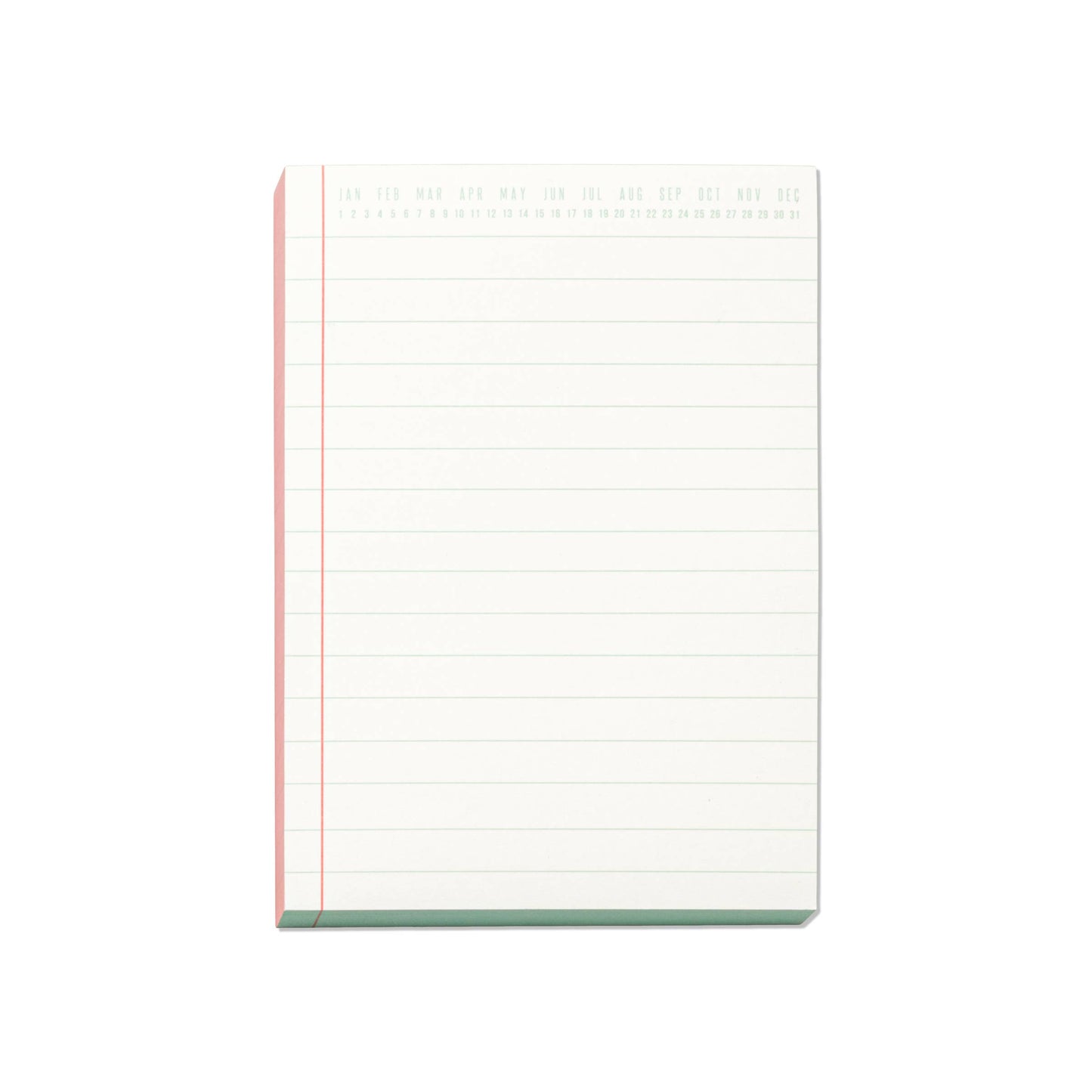 Colorblock Notepad: Green & Peach