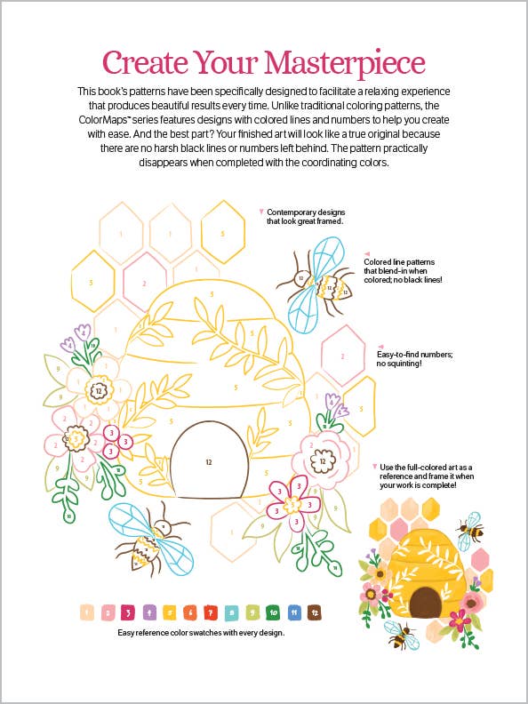 ColorMaps: Garden: Color-Coded Patterns Adult Coloring Book