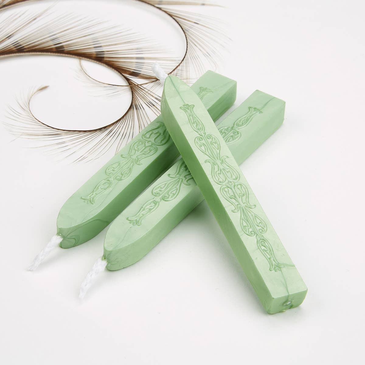 Sealing Wax Sticks with wick 3PK- 25+ colors: Chocolate/Gold/Moss Green