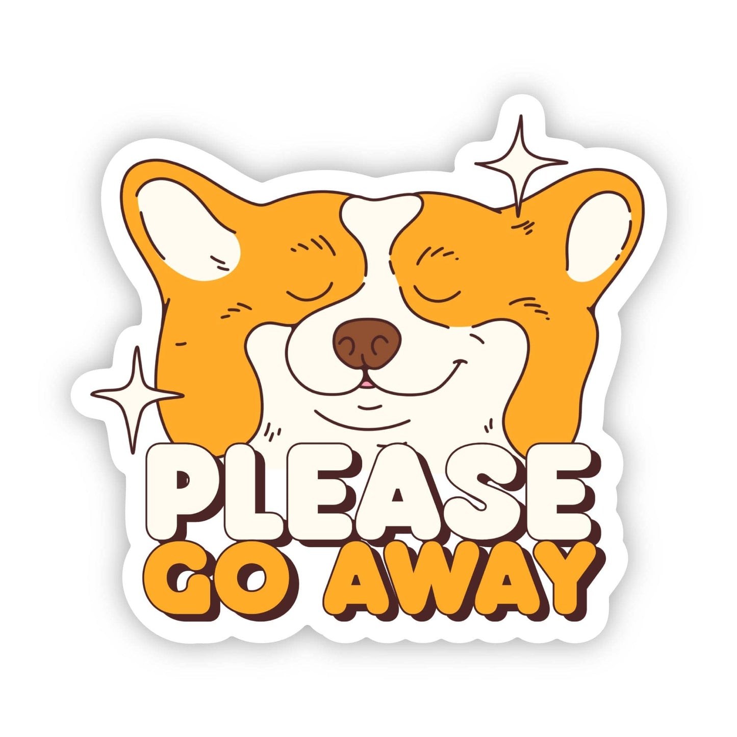 "Please go away" sticker