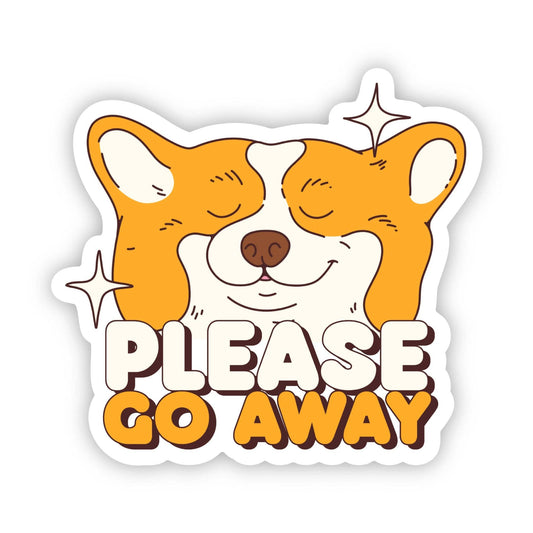 "Please go away" sticker