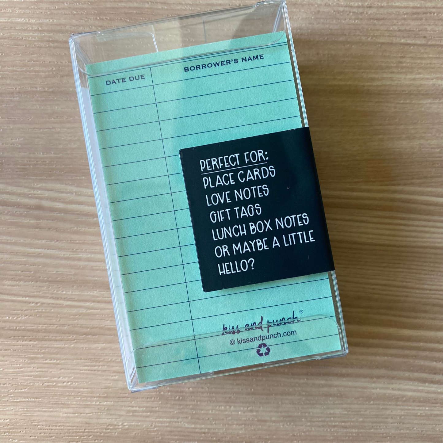 Mint Library Card Minis™ - Flat Notecard Set of 60  