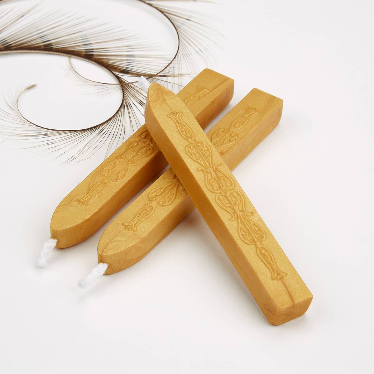 Sealing Wax Sticks with wick 3PK- 25+ colors: Chocolate/Gold/Moss Green