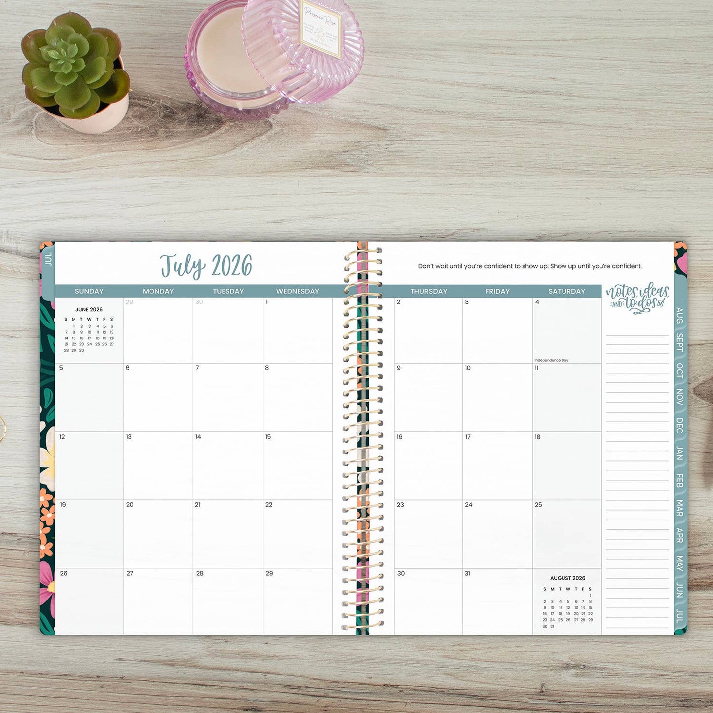 2026-27 Soft Cover Academic Planner, 8.5x11 Size: Blooming Wildly