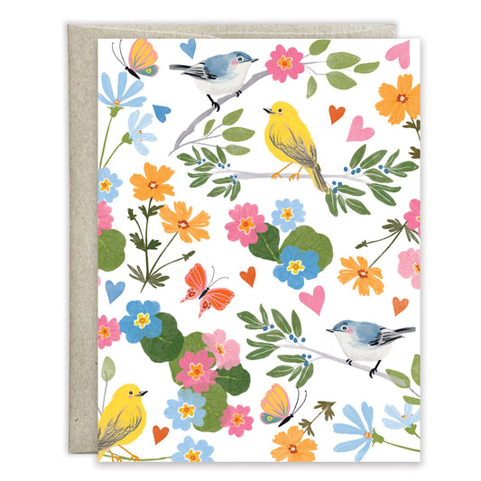 Boxed/Packaged Blank Note - Songbirds & Flowers: Cello Pack of 8