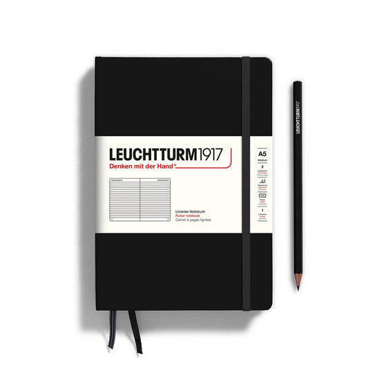 Notebooks - Medium (A5): Ruled / Hardcover / Black