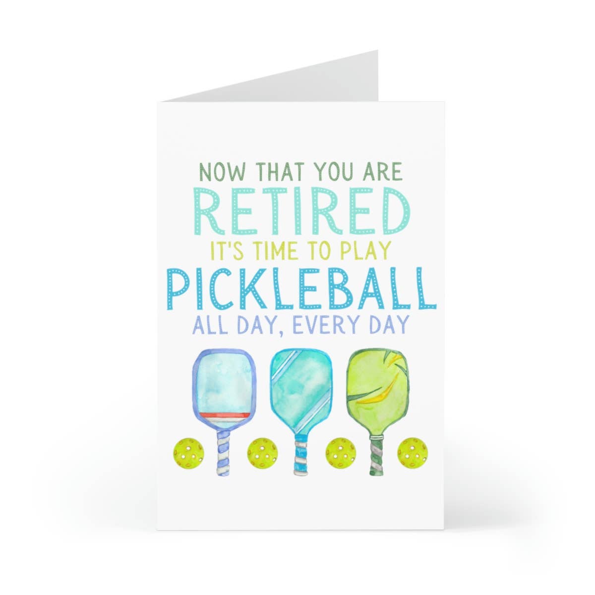 Pickleball Retirement Card - Funny Going Away Greeting Cards