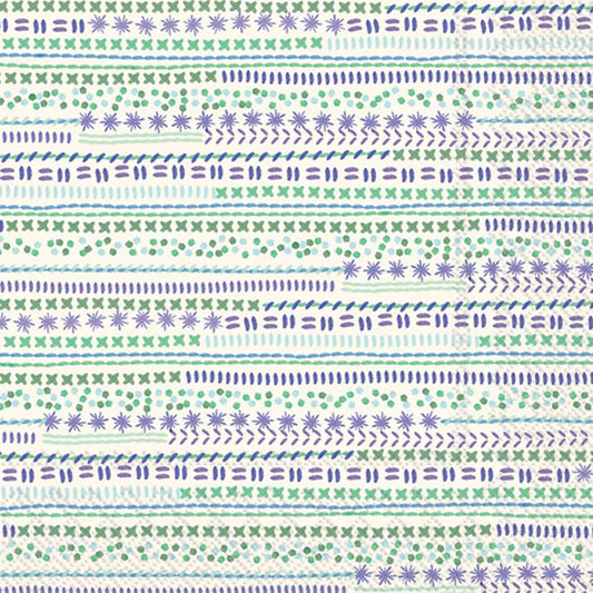 Paper Lunch Napkin 20 Ct Sampler Stripes Blue