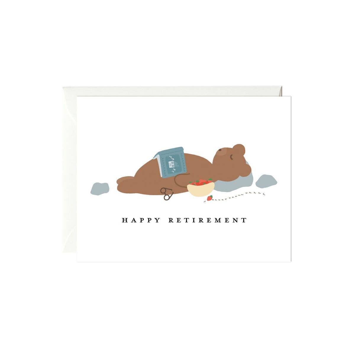 Snoozing Bear Retirement Card