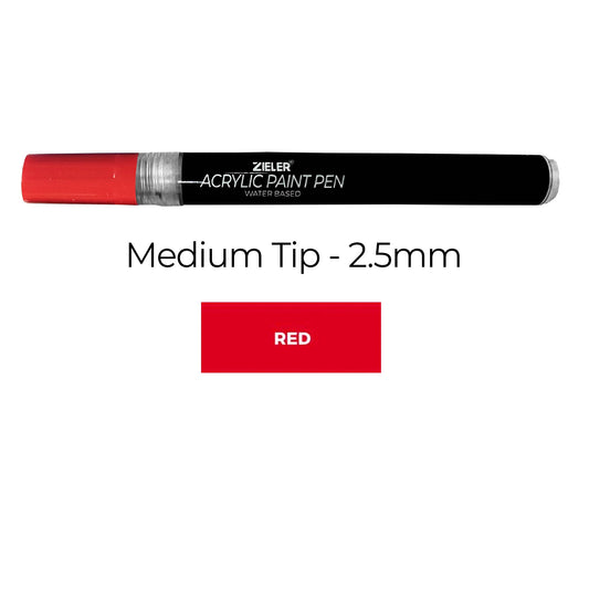 Acrylic Paint Pen -Medium (2.5mm) - Red