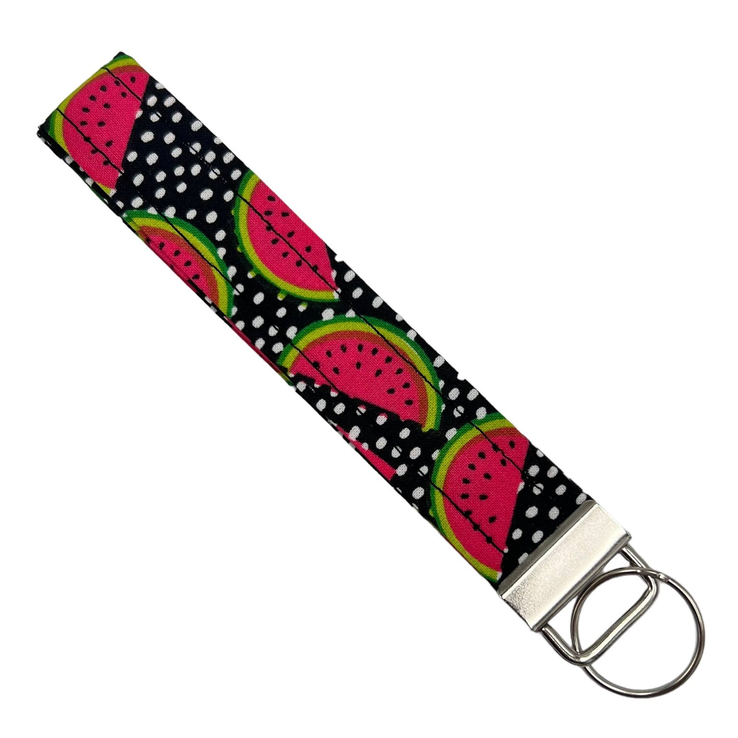 Watermelon Fabric Keychain Wristlet, Key Fob
