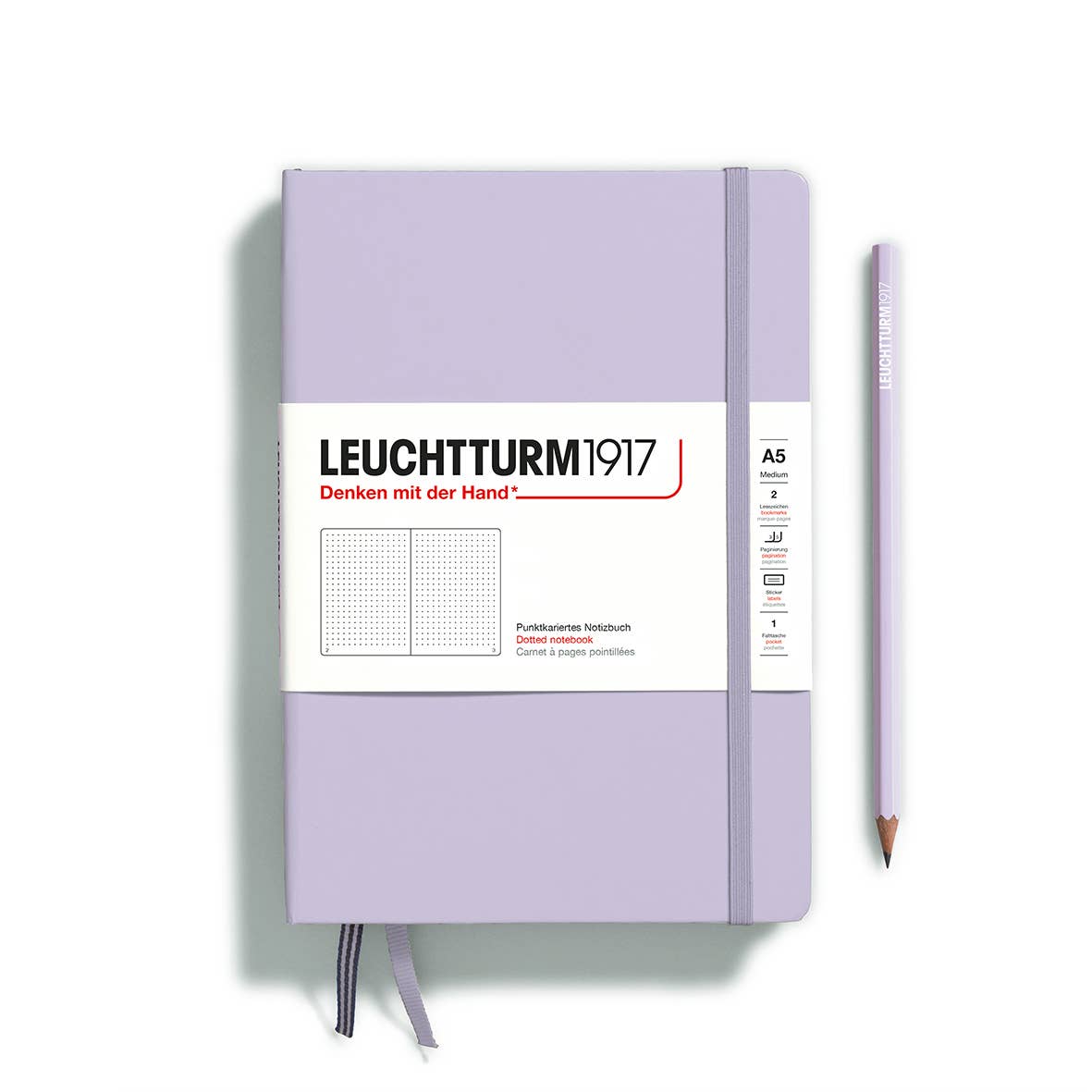 Notebooks - Medium (A5): Dotted / Hardcover / Lilac