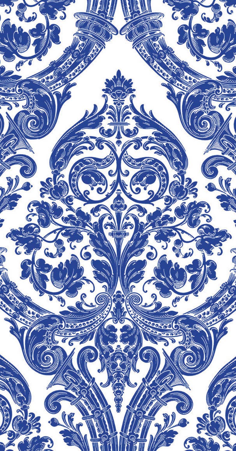 Paper Guest Towels 16 Ct Grandeur White Blue