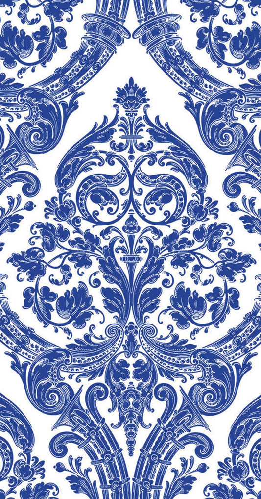 Paper Guest Towels 16 Ct Grandeur White Blue