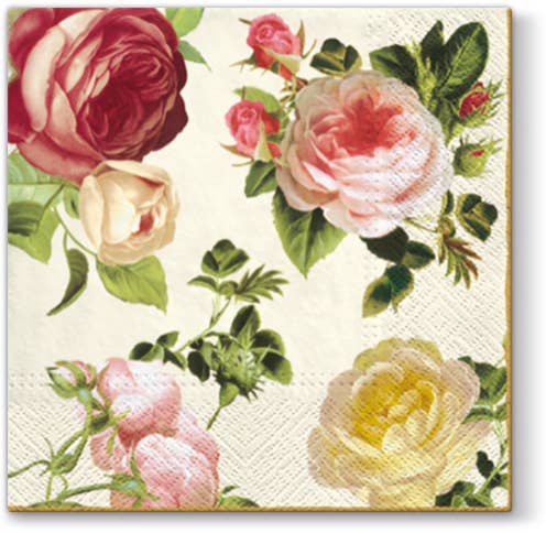 4-color Roses Lunch Paper Napkins