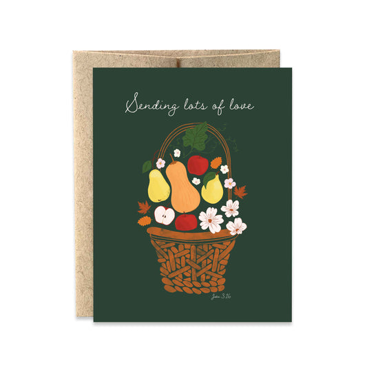 “Sending Lots of Love" John 3:16, Fall Sympathy Cards