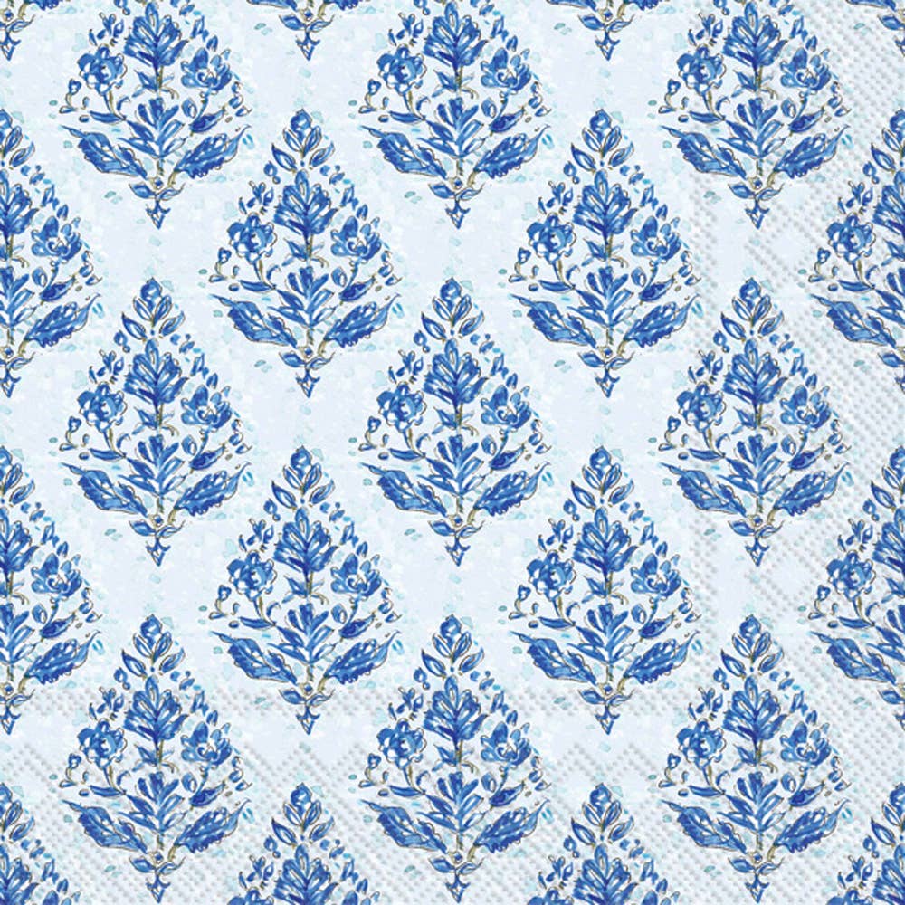 Paper Lunch Napkins 20 Count Blue Medallion