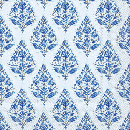 Paper Lunch Napkins 20 Count Blue Medallion