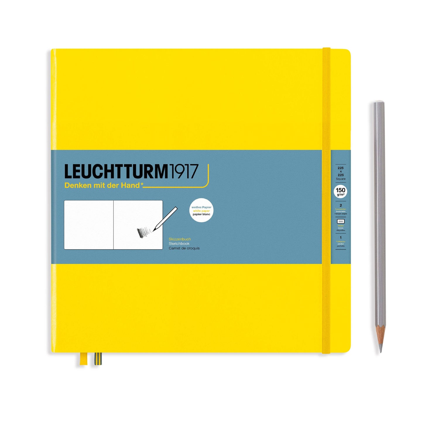 Sketchbooks - 150g/m² Paper Plain: Square / Lemon