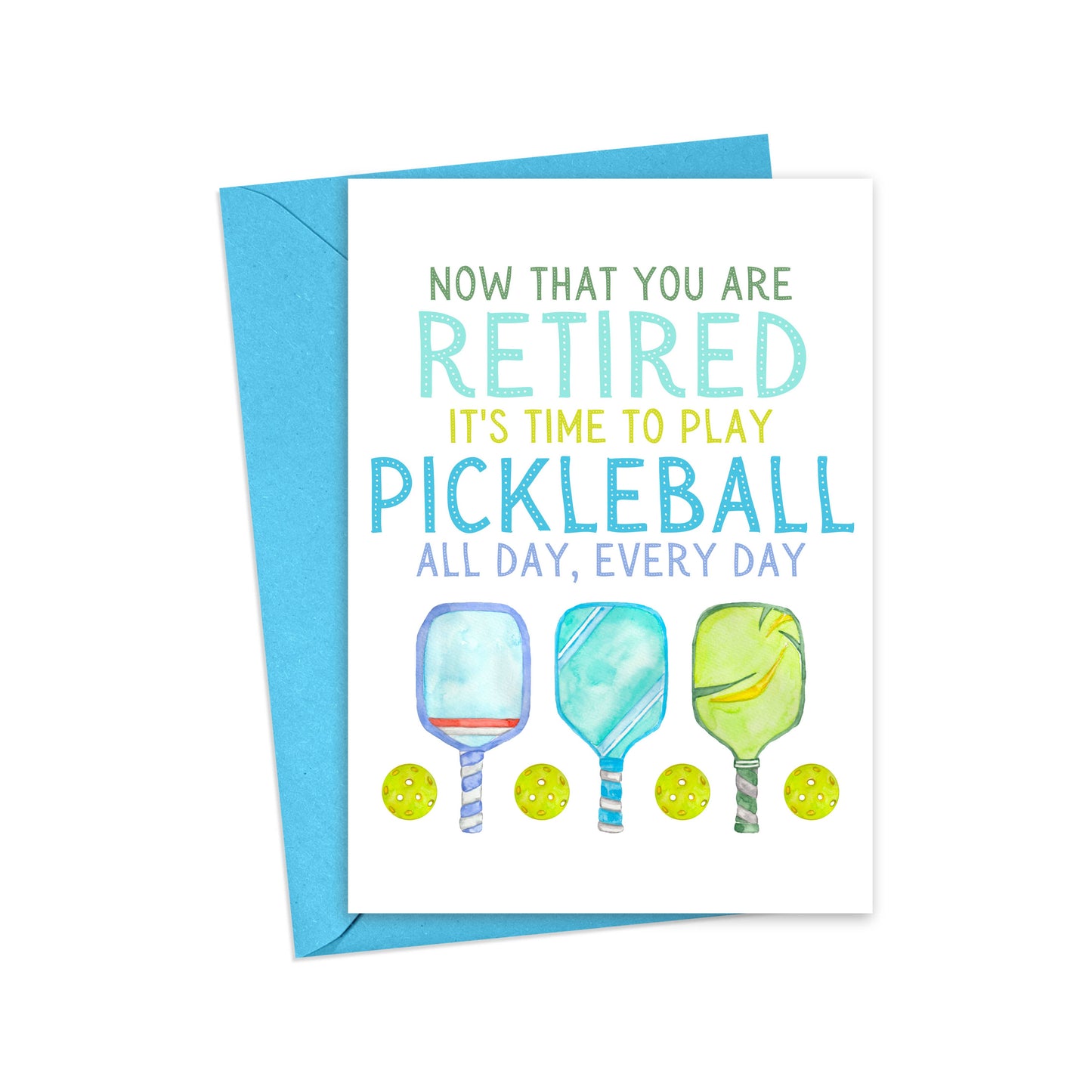 Pickleball Retirement Card - Funny Going Away Greeting Cards