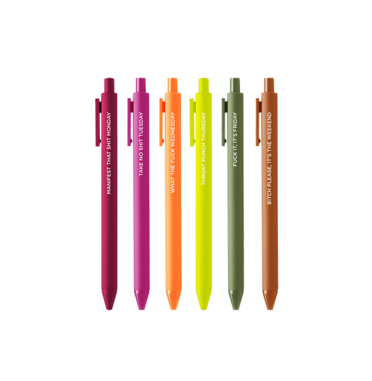 Weekday Jotter Set (*Adult) - 6 pack