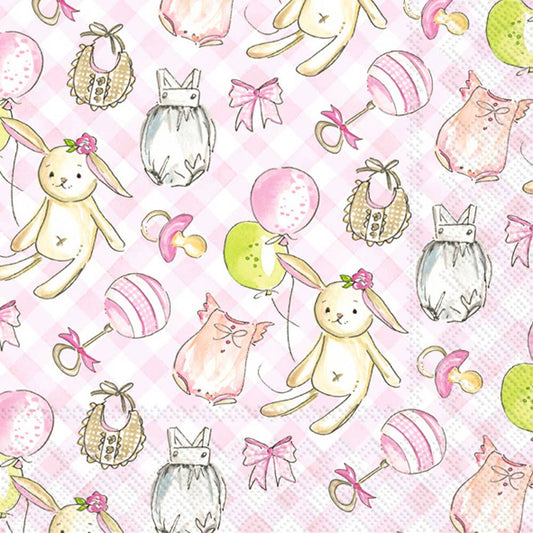 Paper Cocktail Napkins Pack of 20 Girl Baby