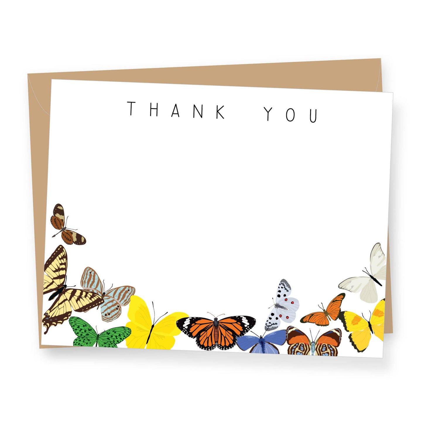 Butterflies Thank You - Flat Correspondence Cards