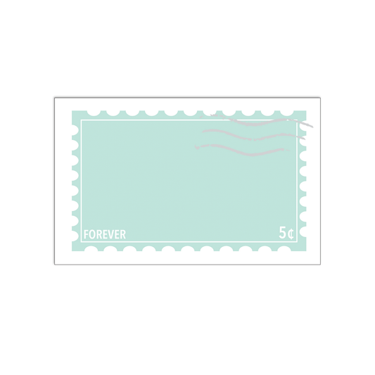 Mini Notecard Set of 60 - Seafoam Forever Stamp