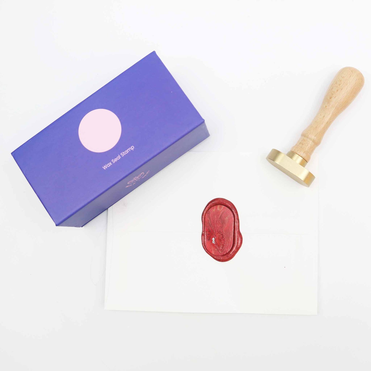 Obround Wax Seal Stamp (With Box): Rosewood Handle