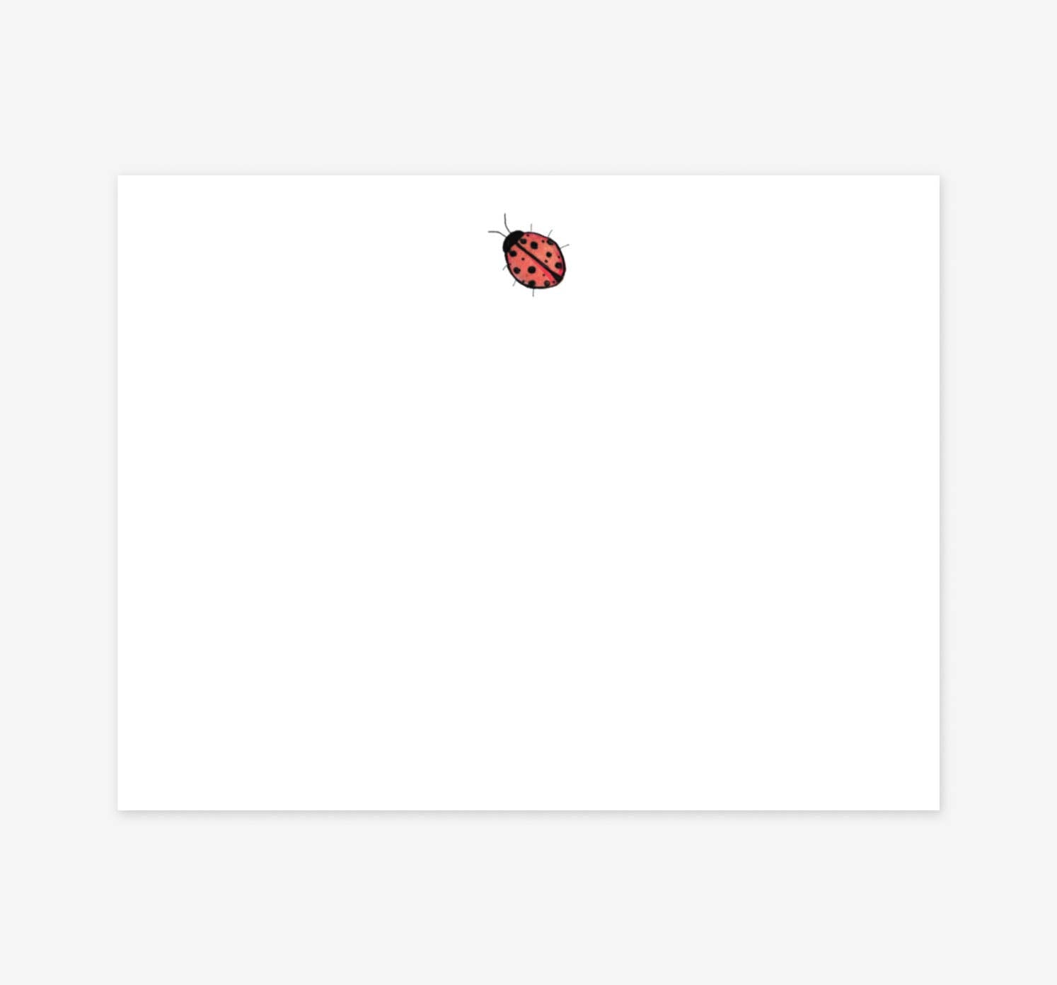 Lady Bug Note Flat Note Set - lady bug – Pella Paperie