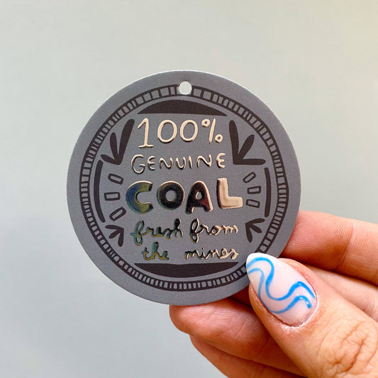 100% Coal Fresh From The Mines Gift Tags - Set of 10