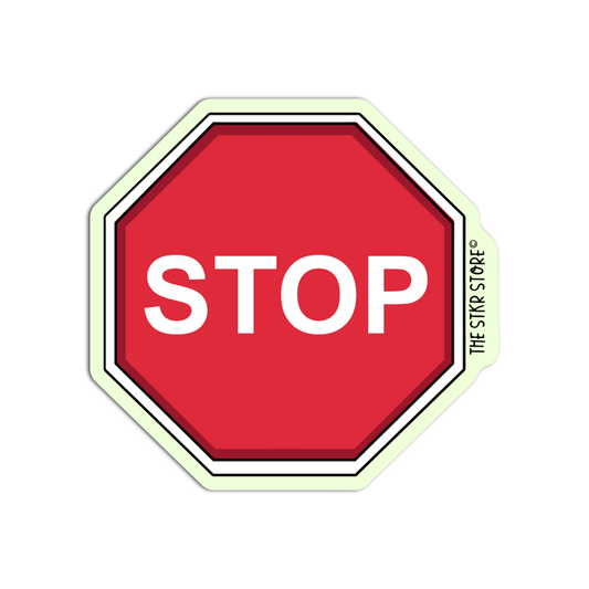 Stop Sign Vinyl Textured Sticker
