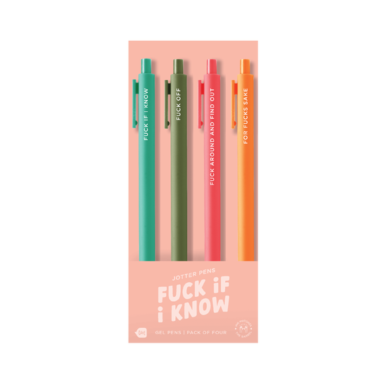 Jotter Set 4 Pack F*ck If I Know (Adult)