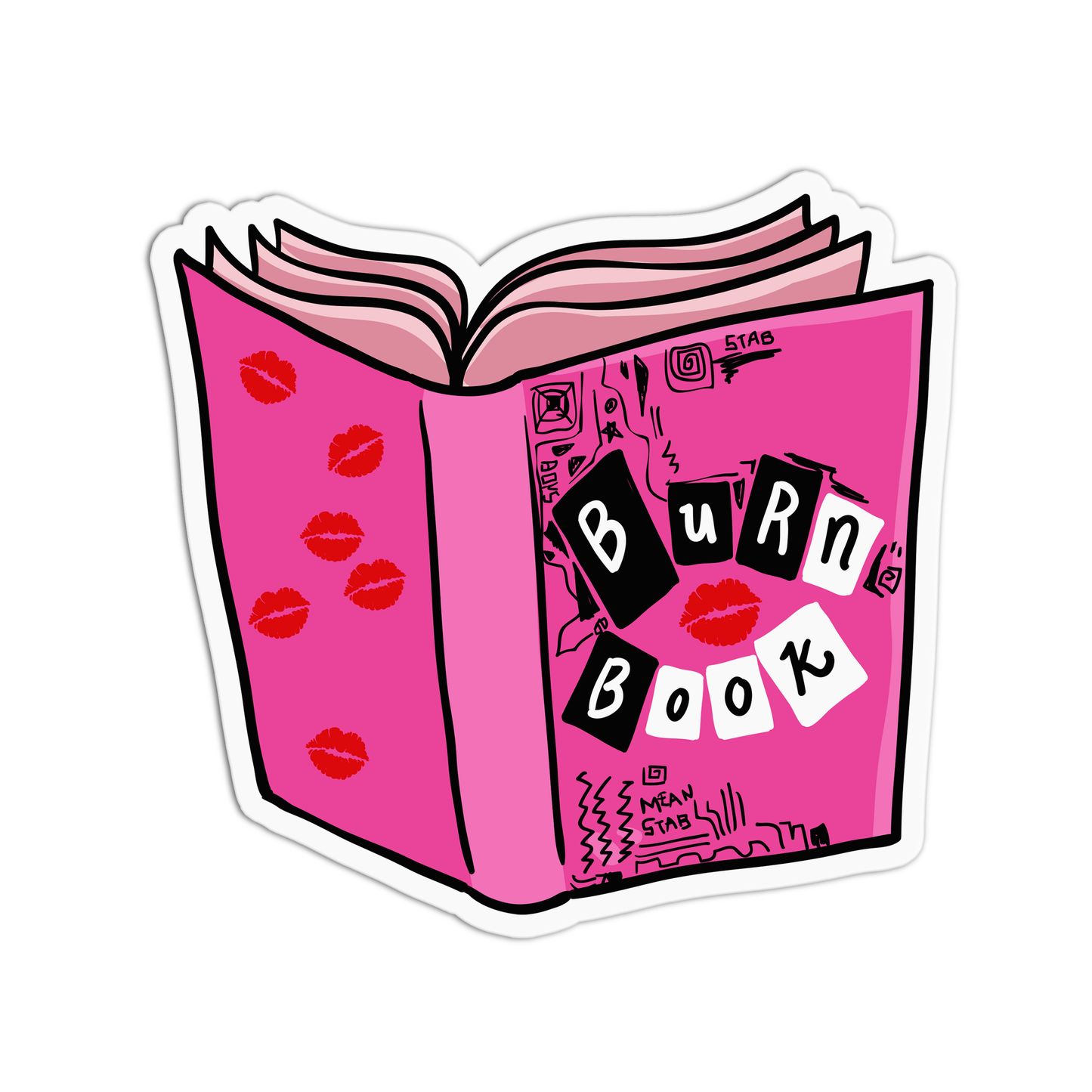 Mean Girls Burn Book Vinyl Waterproof Stickers