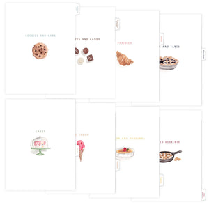 Open image in slideshow, Dessert Recipe Binder Index Tab Dividers Wide
