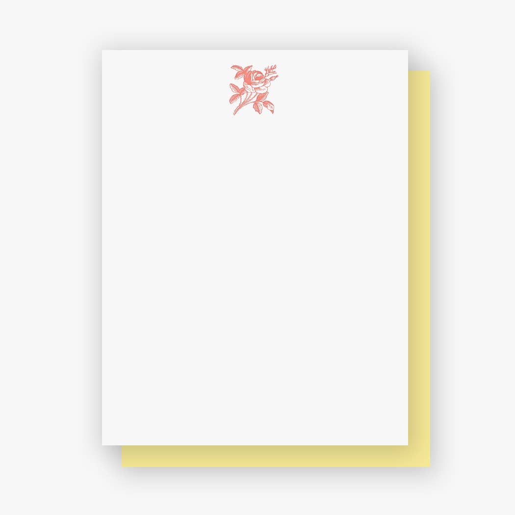 Rose Set of 10 Flat Notecards