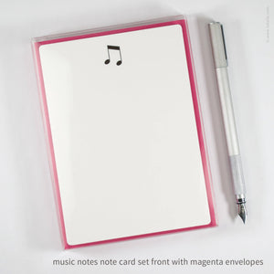 Open image in slideshow, Flat Note Card Set with Music Notes (#502)
